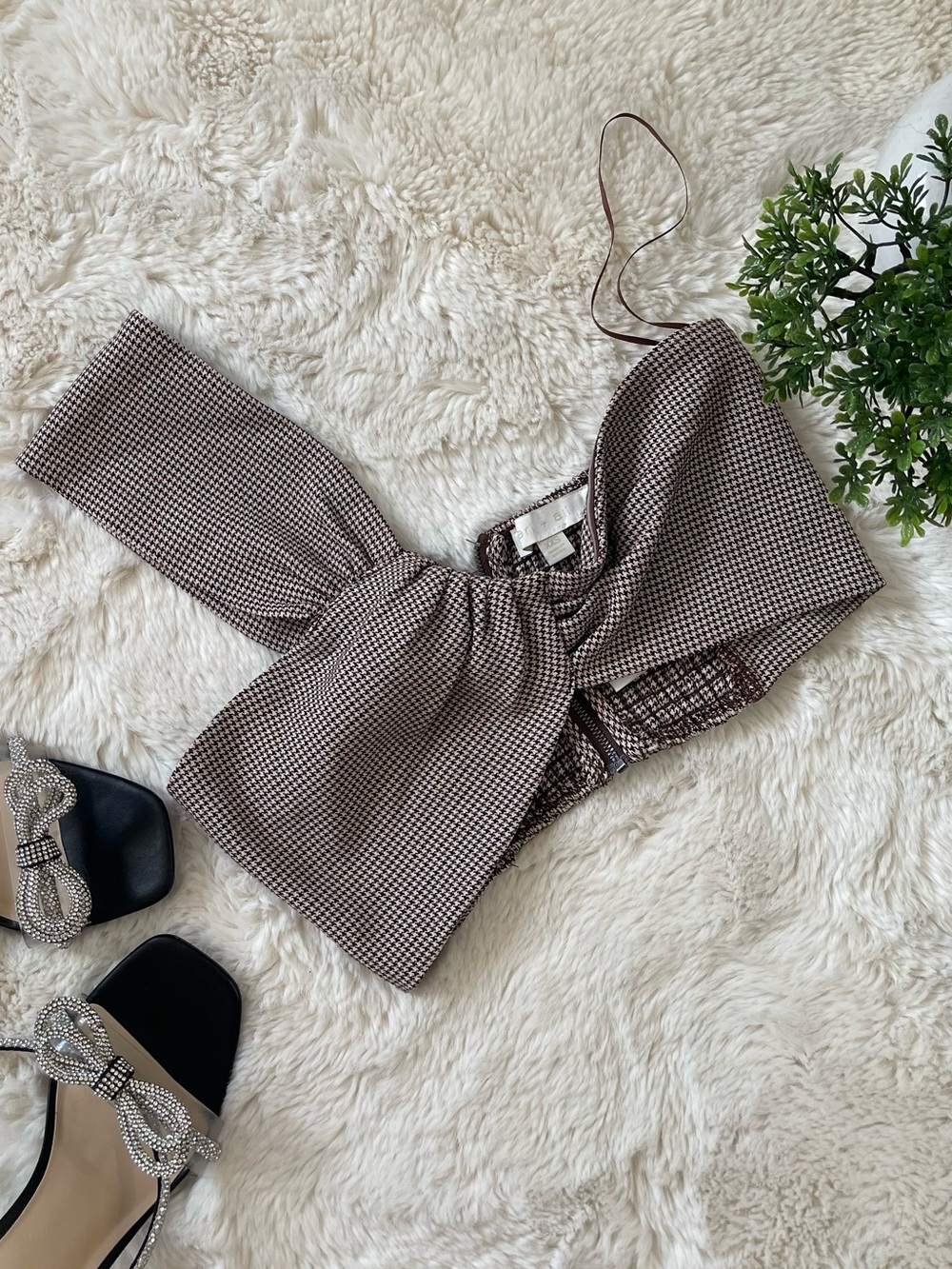 Anthropologie Eri + Ali Women’s Brown Crop Top – Size XXS (Fits Size S)